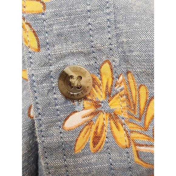 Mountain Khakis Freemont Shirt Men's XL Blue S/S Button Up Floral Organic Cotton - Picture 5 of 9